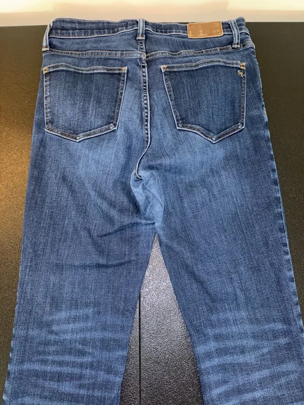 Madewell 9" High-Rise Skinny Jeans Dark Wash Denim size-28 - Image 4