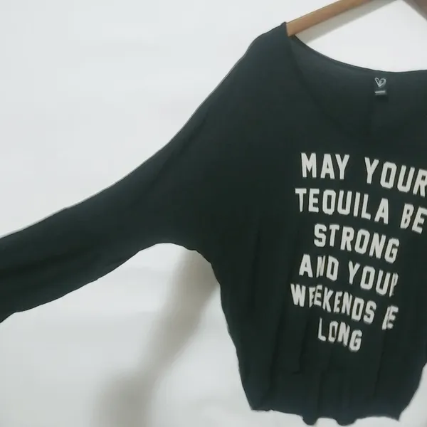 Windsor M Tequila Strong Weekends Long Black Top - Image 2