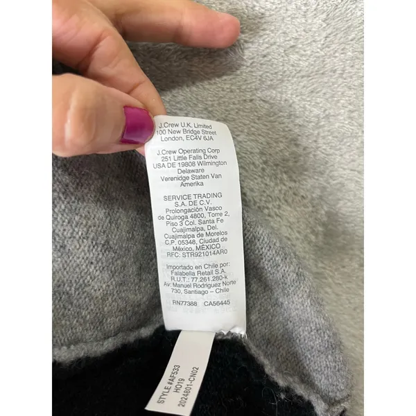 Madewell Kent Cardigan Coziest Yarn Colorblock Merino Alpaca Wool Sweater XS NEW - Image 8