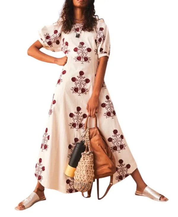 $298 Cactus Flower Embroidered Dress Lazy Bones Combo XS New - Image 9