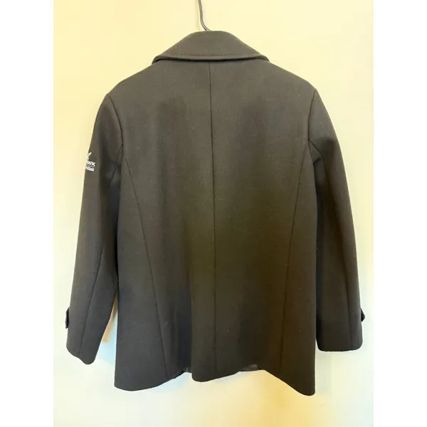 Marc New York Pea Coat Women L Black Excellent Embroidered Button Up Jacket - Image 6