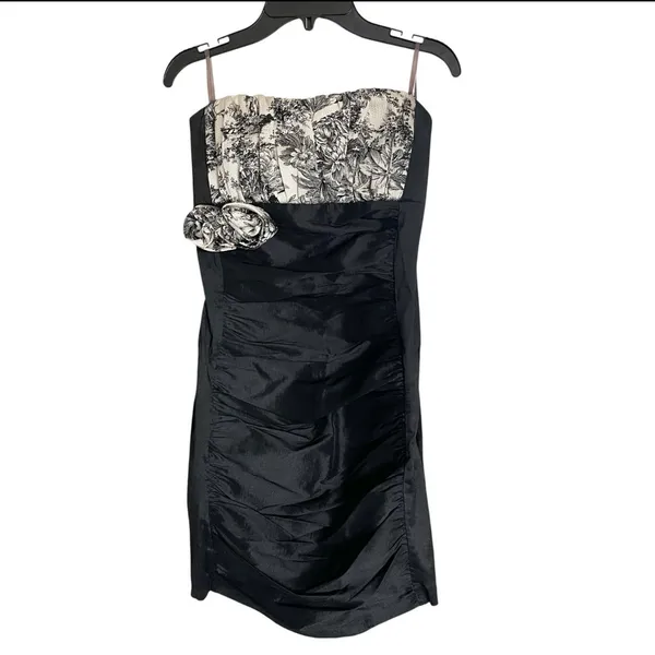 Mystic Black Dress Strapless Y2K - Image 2