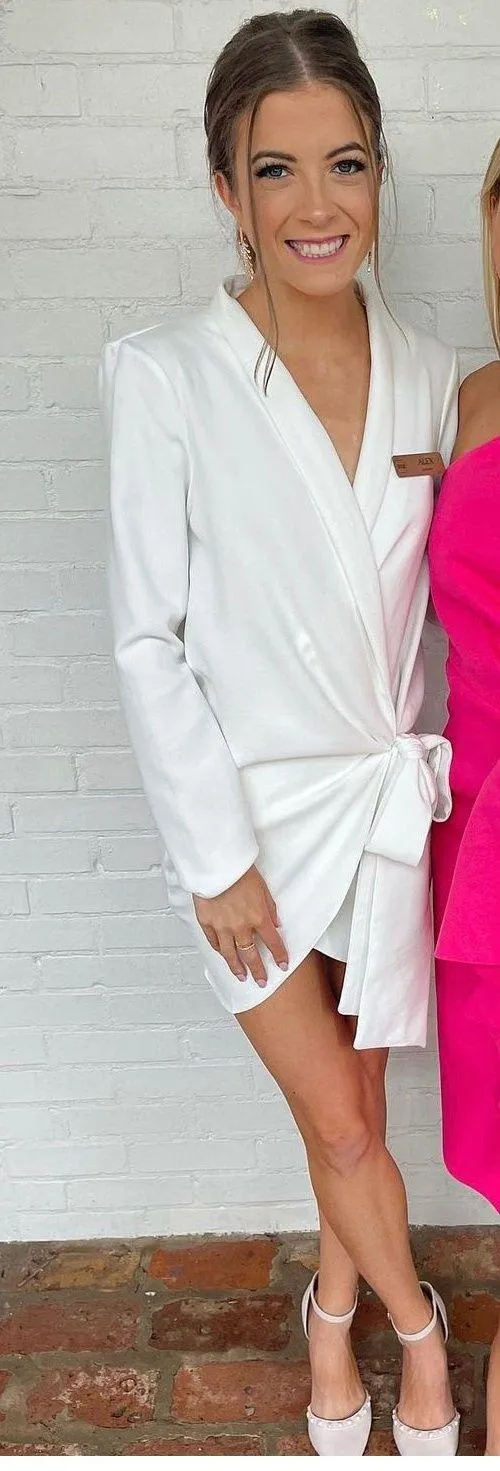 ASOS Design Cowl Back Tie Front Dress - Image 3