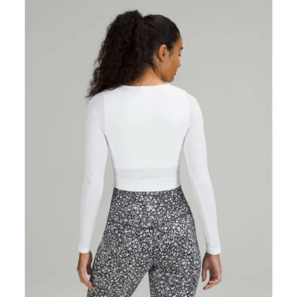 Lululemon Ebb to Street Cropped Ribbed Long Sleeve Shirt - Image 2