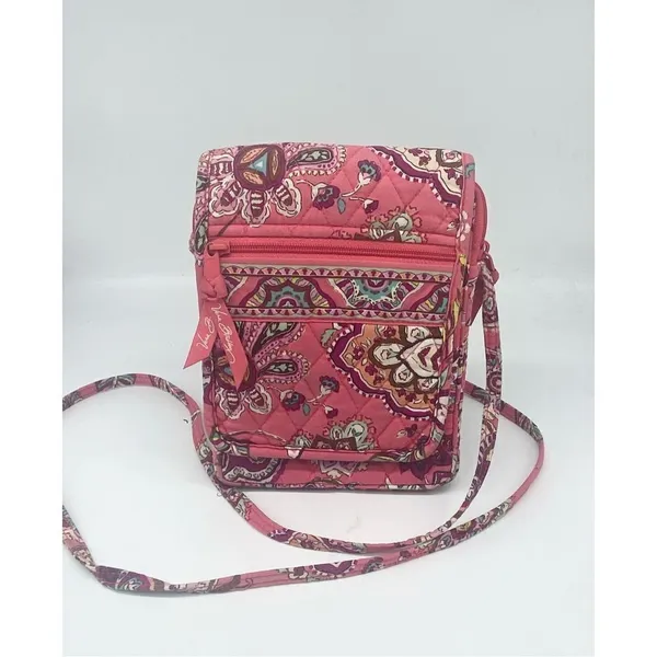Vera Bradley pink floral and paidlsely hipster crossbody bag - Image 2