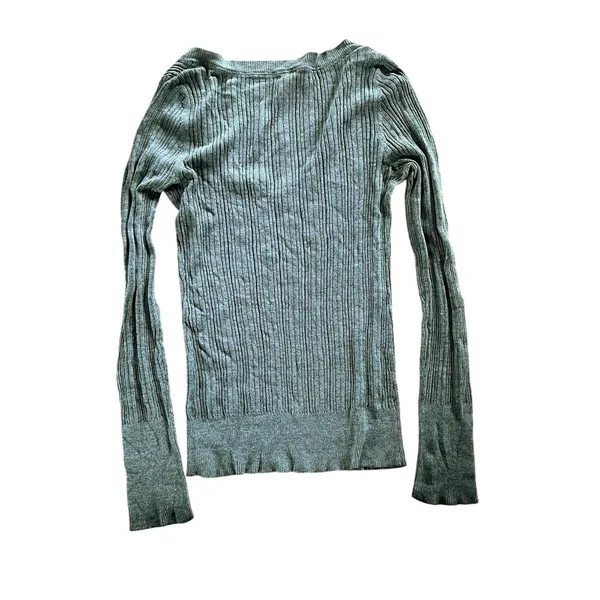 Y2K Aeropostale Ribbed V-Neck Sweater Size L - Image 2