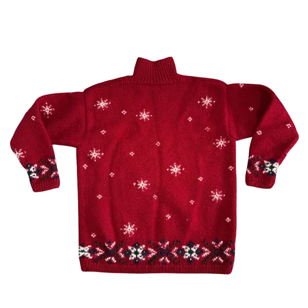 Vintage Lauren Ralph Lauren Hand Knit Dog Sweater Wool Turtleneck Nordic Small‎ - Image 3