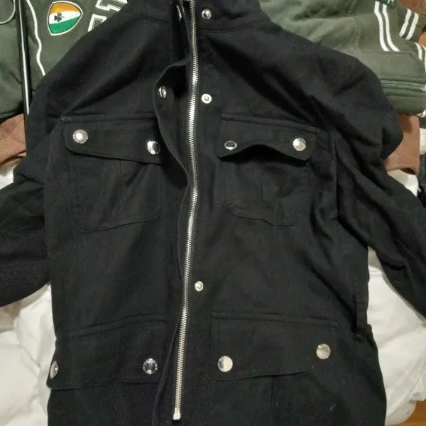 Lauren Ralph Lauren S Military Cargo Jacket in Black Silver - Image 5