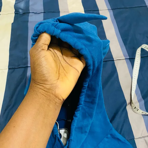 Unbranded Vibrant Blue Textured Sweatshirt/Hoodie - Image 3