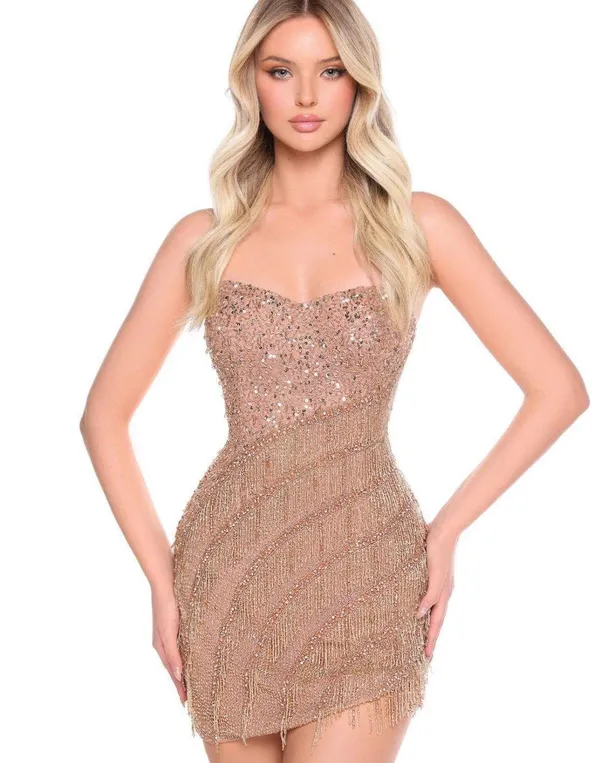 Amarra Gold Homecoming Dress - Image 2