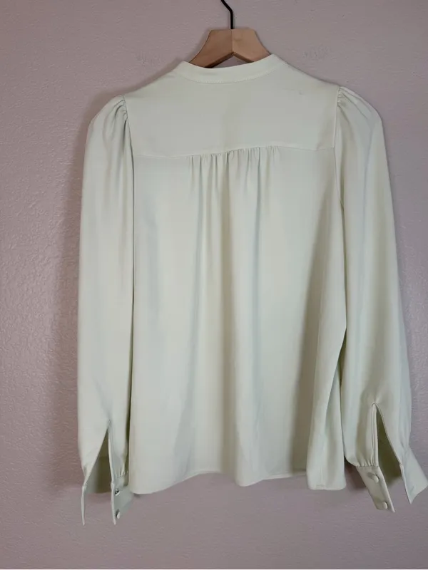 Aritzia Wilfred Ava Blouse in Rainwash Green size Small $98 - Image 5