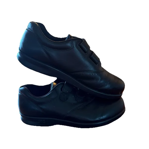 SAS Women's Size 11 M Black Leather Double Strap Hook Loop Walking Shoes EUC - Image 3