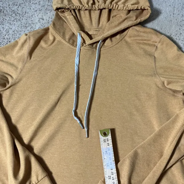 Vuori Activewear Performance Hoodie Women L Yellow Athleisure Hooded FLAW - Image 2