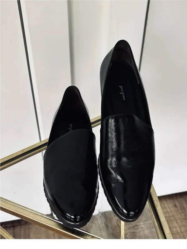 Women's Paul Green patent black leather uptown loafer UK Size 7 (US 9.5) - Image 6