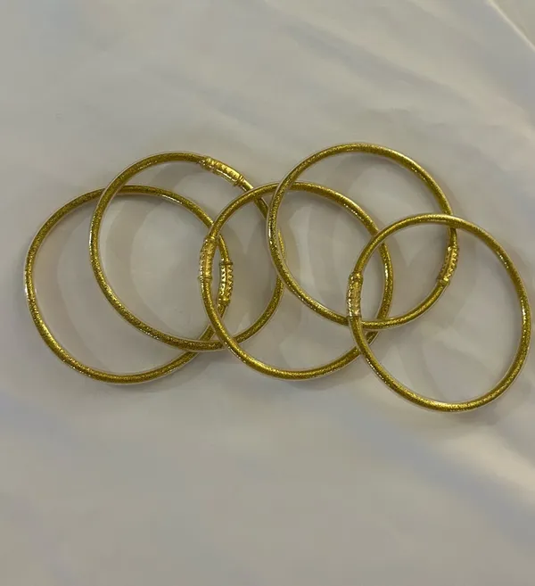 Gold Boutique Bangle Bracelet Set - Image 2