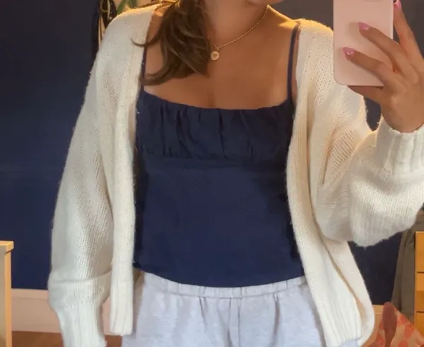 Edikted Linen Look Open Back Top - Image 4