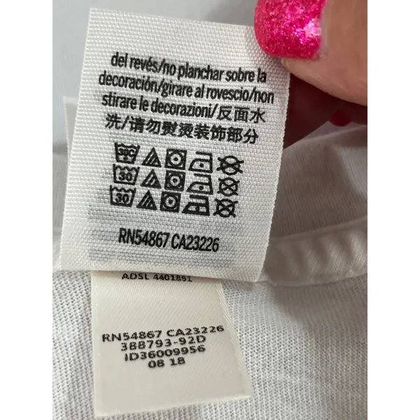 PINK - Victoria's Secret Gold Sequin Dog Campus Oversized‎ Tee Women XS White Black - Image 8