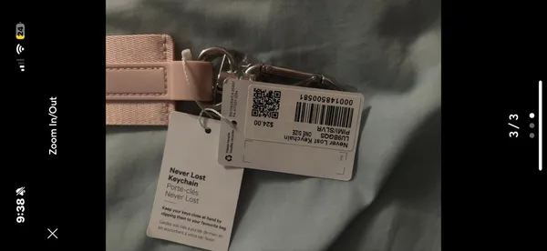 Lululemon Keychain Never Lost Pink - Image 3