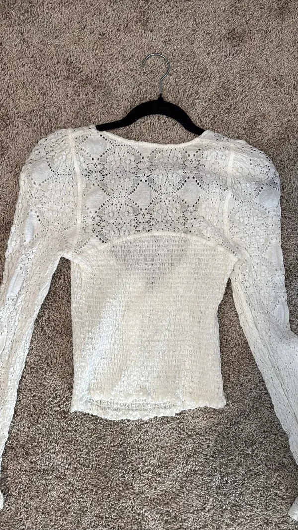 Free people white long sleeve top  - Image 2