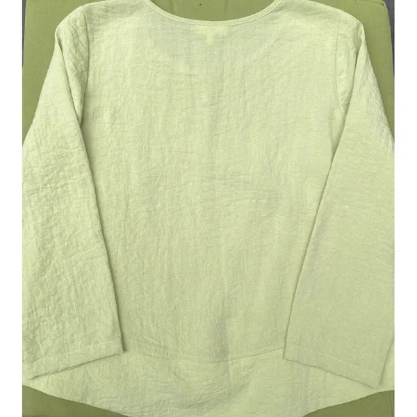 Habitat Clothes to Live In S Pastel Green Long Sleeve Tunic Top Blouse Artsy - Image 12