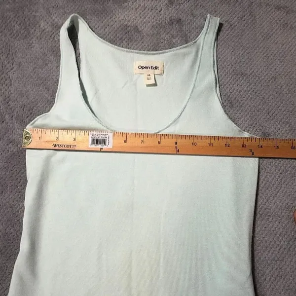 Open Edit XS Mint Green Sleeveless Bodycon Mini Dress Stretch Scoop Neck #1700 - Image 7