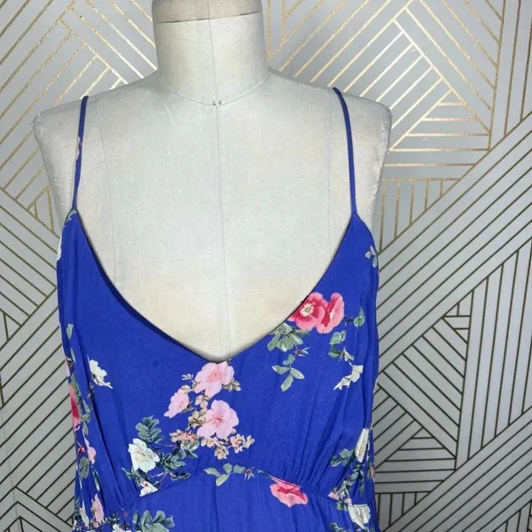 Lovers + Friends Teresa Floral Ruffle Mini Dress in Feeling Blue Size‎ US XL - Image 4