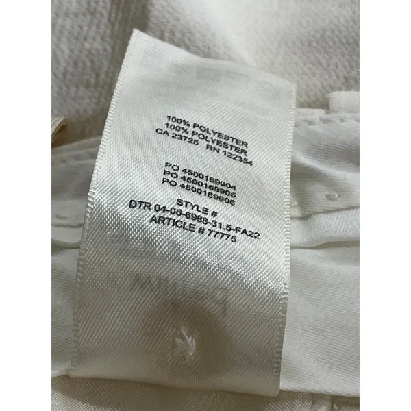 Aritzia Wilfred Women White Pleated High Rise Wide Leg Straight Trousers Pants 2 - Image 7