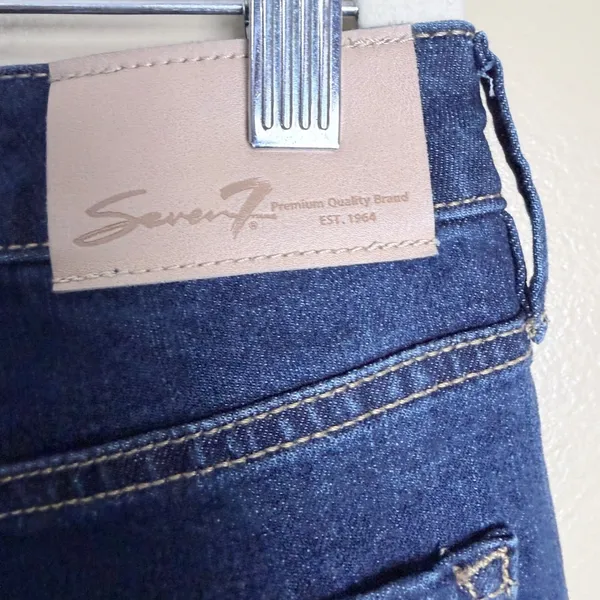 Seven7 Skinny Jeans 12 Dark Wash Blue High Rise Everyday Stretch Denim Pockets - Image 8