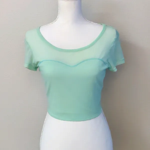 LA hearts mint green blouse size small - Image 2