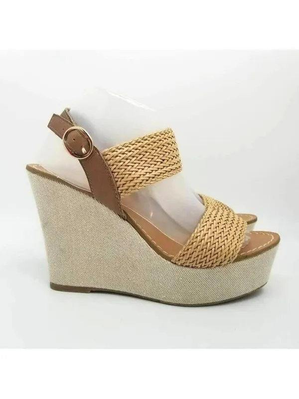 Steve Madden Engel Womens Woven Slingback Platform Wedge Heel Sandal Size 9.5 M - Image 2