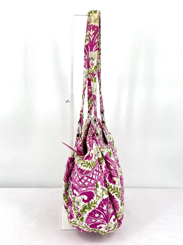 Vera Bradley Glenna Julep Tulip Pink Floral Quilted Cotton Shoulder Tote - Image 2