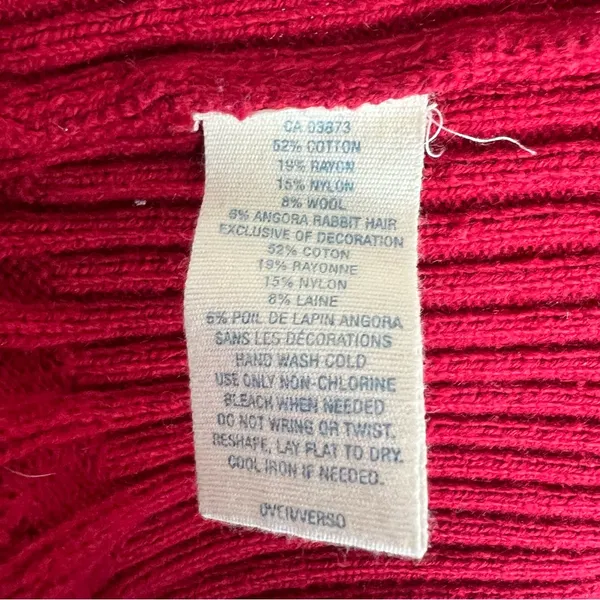 American Eagle Outfitters Vintage 90s Y2K Fitted Knit Sweater Size Small Red - Image 6