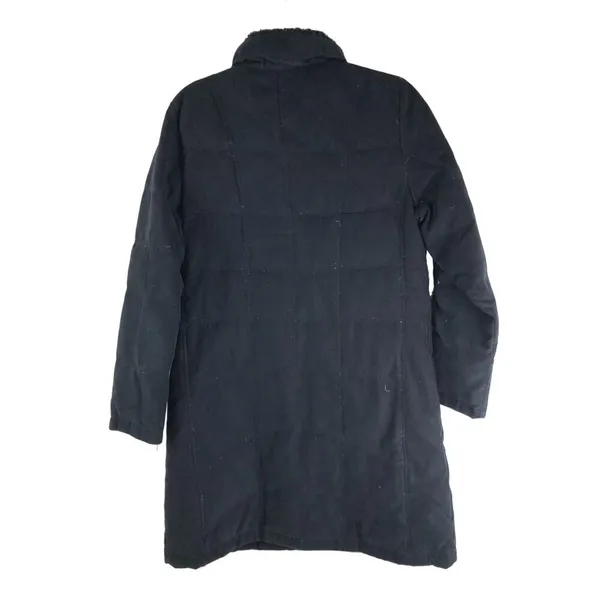LL Bean Womens Long Parka Coat Puffer Full Zip Goose Down Insulation Black M - Image 2