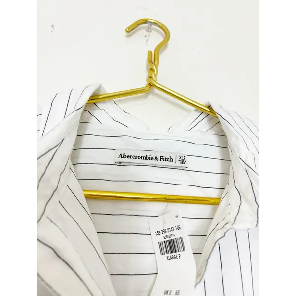 NWT Abercrombie & Fitch Button-Through Midi Shirt Dress Size XL Petite White - Image 6