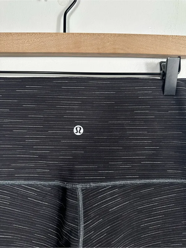 Lululemon Wunder Under Hi Rise Ombre Melange Leggings 12 Black‎ Deep Coal - Image 8