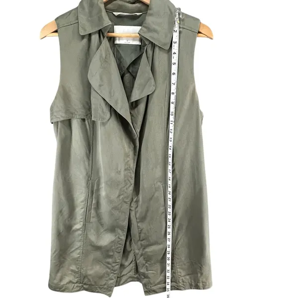 Babaton Aritzia Vest Womens S Sleeveless Trench Duster Long Open‎ Front Layering - Image 7