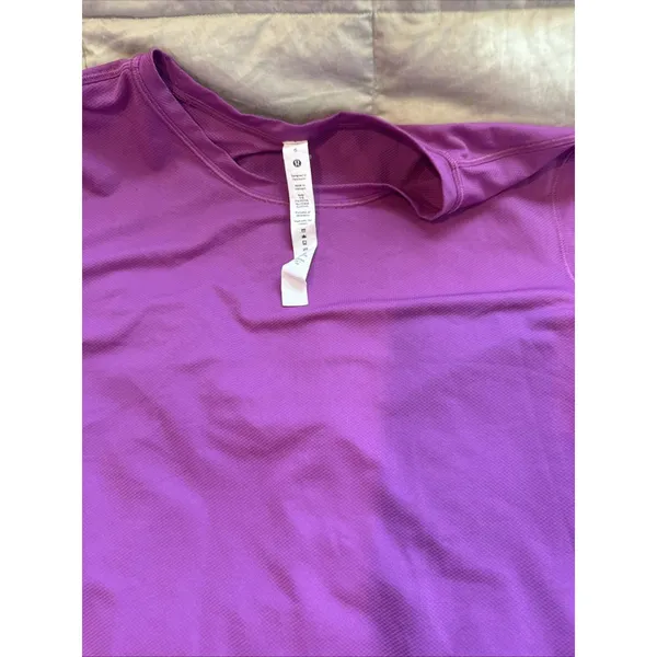 Lululemon High-Neck Running and Training T-Shirt Ripened Rasberry 6 Retail $58+ - Image 9