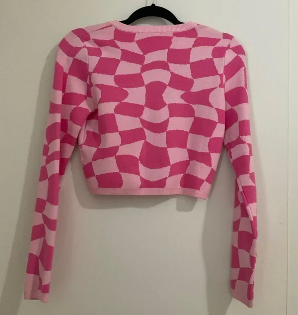 Bailey rose Y2K Pink Cardigan - Image 4