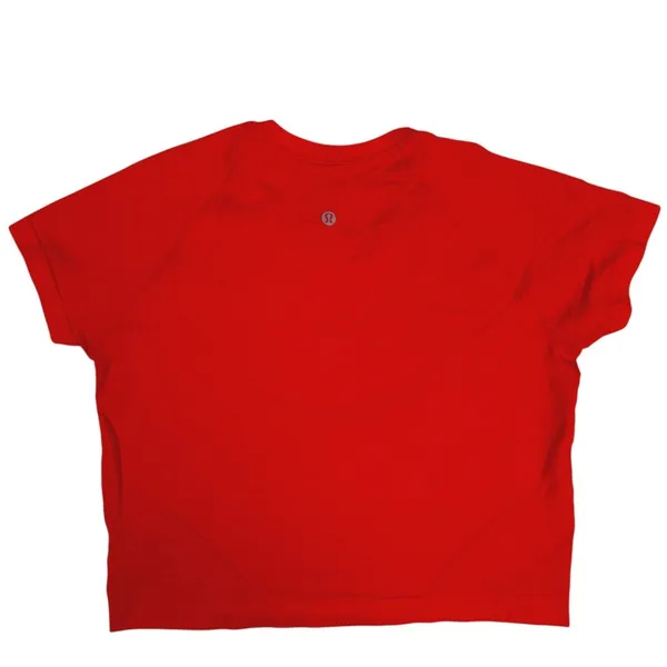 Lululemon Swiftly Tech Cropped Tee 2.0 Size 10 Red Running Training Gyn Fitness - Image 3