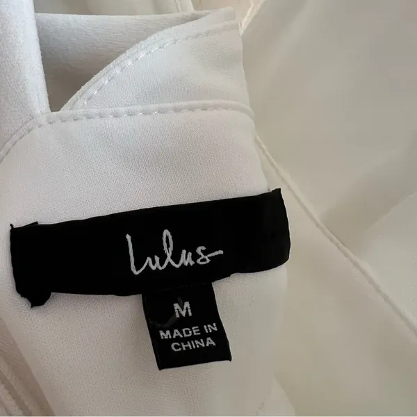 Lulu's White Plunging V Neck Flutter Sleeve Jumpsuit - Image 10