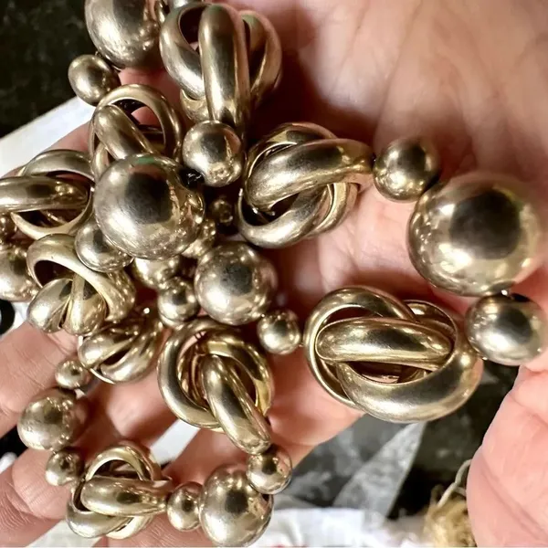 Silver tone necklace - Image 6
