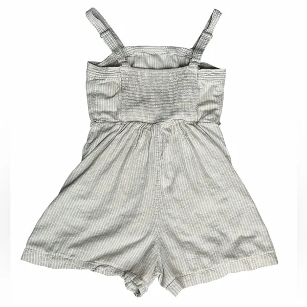 Coastal Picnic Striped Linen-Blend Romper • Neutral Summer Vibe Medium - Image 7