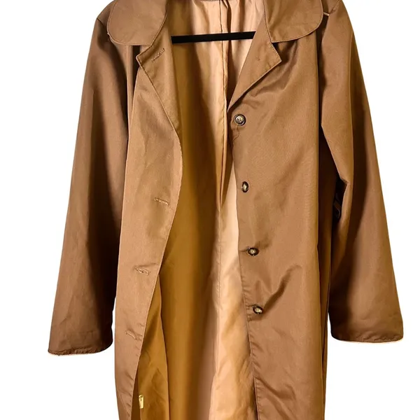 Unbranded M Polyester Brown Button-Up Womens Trench Coat No Lining With Pockets - Image 6