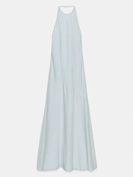 NWT Zara Light Blue Halter Open Back woman’s midi Dress Small - Image 13