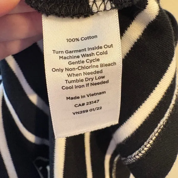 Talbots Petite Black and White Striped‎ Sleeveless Sheath Dress Career Size P - Image 8