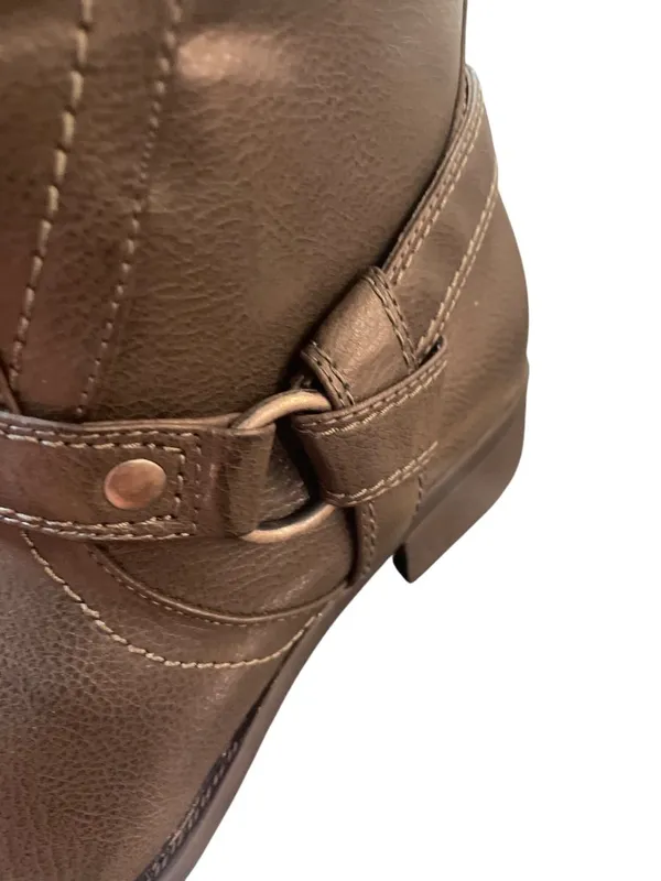 GH Bass Luciana wms brown faux leather below knee equestrian riding boots sz 8M - Image 8