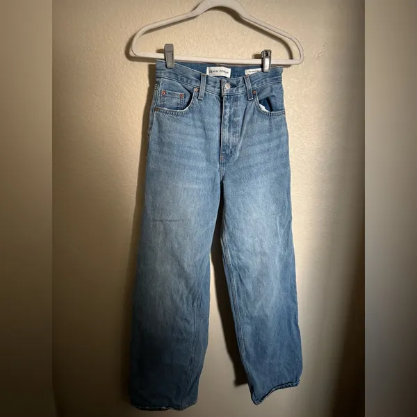 DENIM‎ FORUM ARITZIA the 90s lo-rise baggy wide jean size 23 7 Yrs Bleu taboo - Image 5