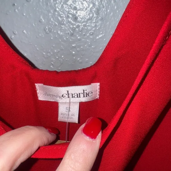 Charming Charlie‎ Red Sleeveless Tank Top - Image 2