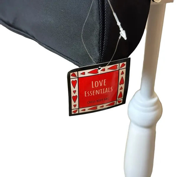 Brighton Love Essentials Crossbody Bag Purse Black Hearts NWT Casual - Image 5