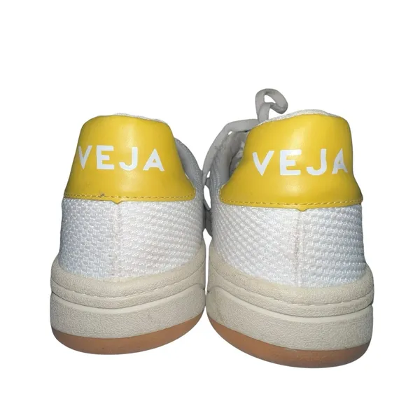 Veja V12 Leather Tennis Shoes Women Size 8‎ Sneakers Purple V Low Top Athletic - Image 4